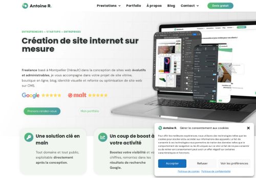 Antoine Rougeaux - Freelance Création de site web & SEO