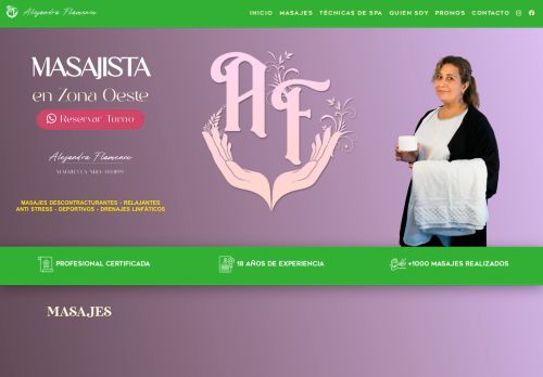Alejandra Flamenco Masajista Zona Oeste
