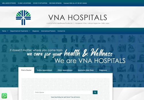 VNA Hospital - Best Urology Hospital in Delhi, Best Joint Replacement and Arthroscopy Hospital in