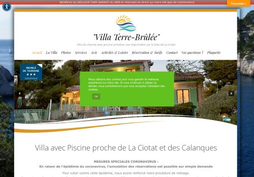 Villa de charme "Terre-Brûlée" avec piscine : Proche Calanques La Ciotat Bouches du Rhône - Côte