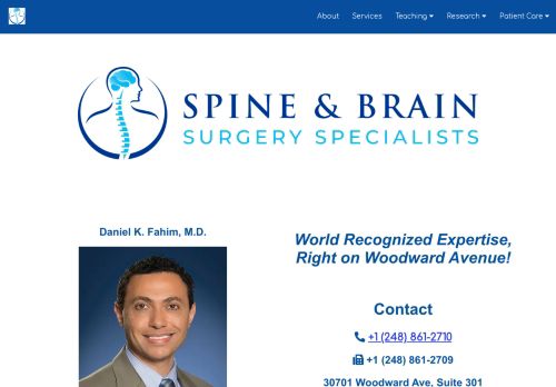 Neurosurgeon Spine Specialist in Wayne County MI Daniel K