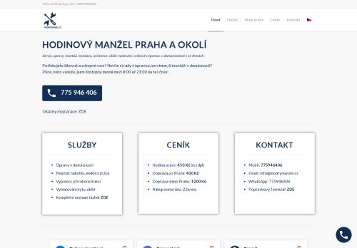 Modrymanzel.cz - Hodinový manžel Praha