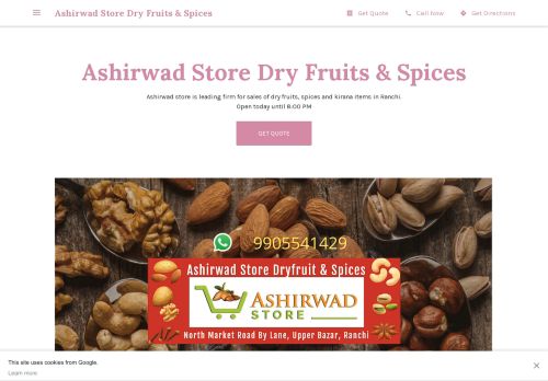 ashirwadstoredryfruitspices.business.site