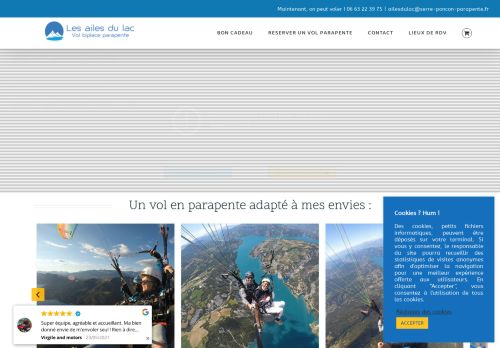 Flight Paragliding To Emissions Ponçon "The Wings Du Lac"