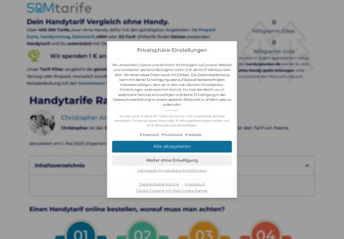 SIMtarife - Handytarife Vergleich