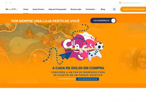 Ótica em Barueri, Óptica Center, Óculos prontos em 30 minutos, agende seu exame de vista, óculos de