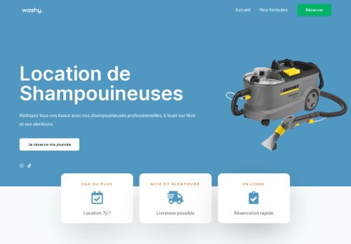 Location Shampouineuse Nice - Washy