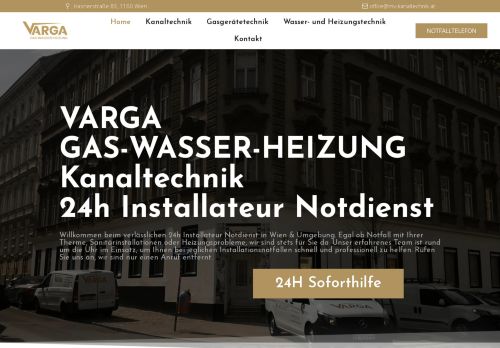 VARGA GAS-WASSER-HEIZUNG und Kanaltechnik 24h Notdienst