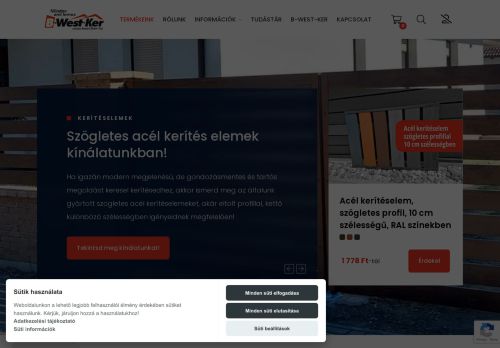 B-West-Ker Kft.- Cserepeslemez, trapézlemez, szendvicspanel, bádogos termékek