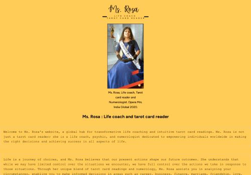 Ms. Rosa (Tarot and Numerology)