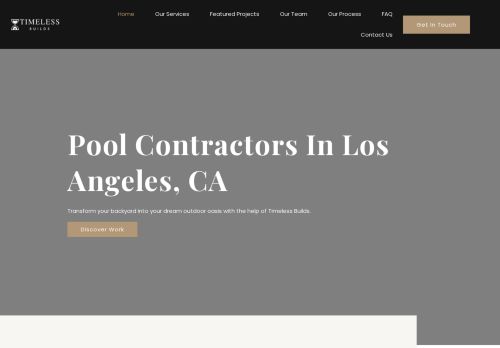 Timeless Builds Pool Contractor Los Angeles