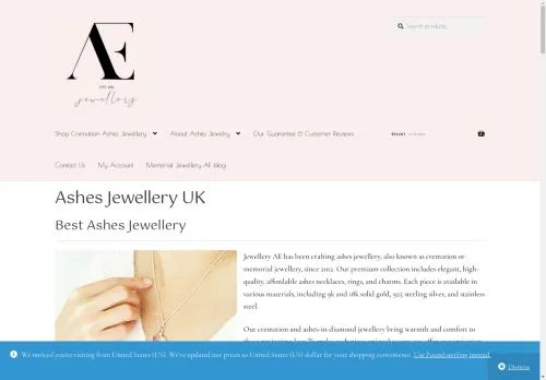 Ashes Jewellery | Made in the UK | memorialjewelleryae.co.uk