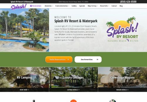 Splash RV Resort & Waterpark  Campground in Milton, Florida