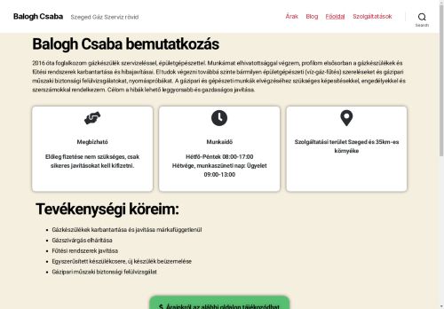 Balogh Csaba - Szeged GázSzerviz
