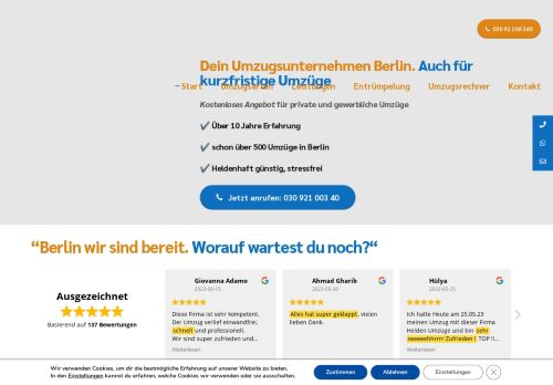 Umzugsunternehmen Berlin I Helden Umzüge Berlin