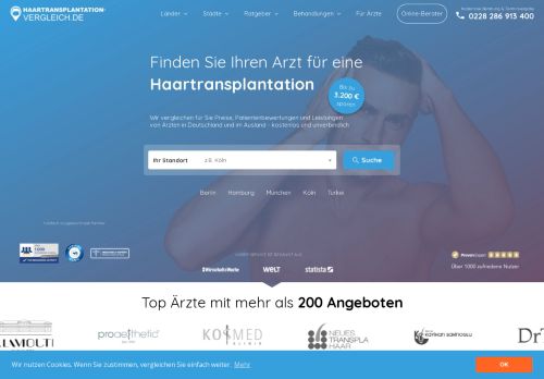 Haartransplantation-Vergleich