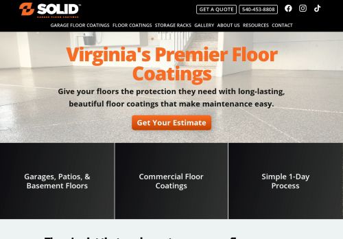 Virginia Solid Garage Floor Coatings