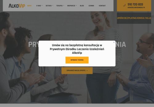 AlkoVIP Prywatny Ośrodek Leczenia Uzależnień, Detoks, Leczenie Alkoholizmu, Odtrucie Alkoholowe