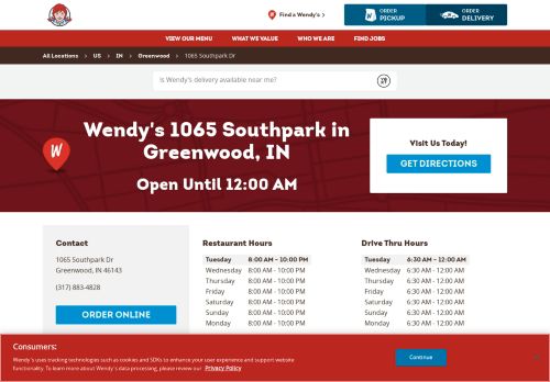 locations.wendys.com/united-states/in/greenwood/1065-southpark-dr