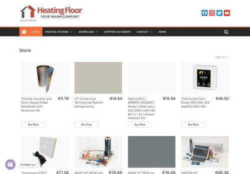 Online store - Heating floor your warm comfort www.heatingfloor.eu