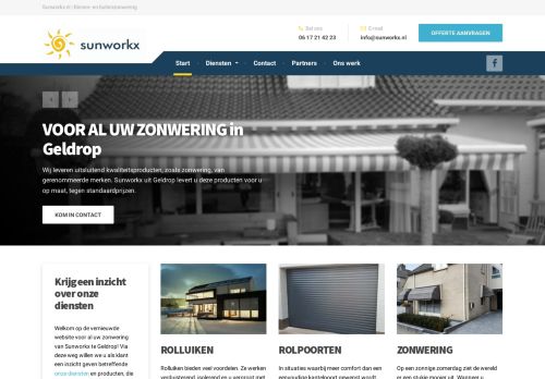 Sunworkx zonwering veranda's glaswanden rolluik reparatie