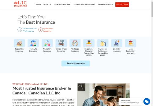 Canadian LIC - Harpreet Puri, Super Visa Insurance, Life Insurance Critical, Auto Insurance