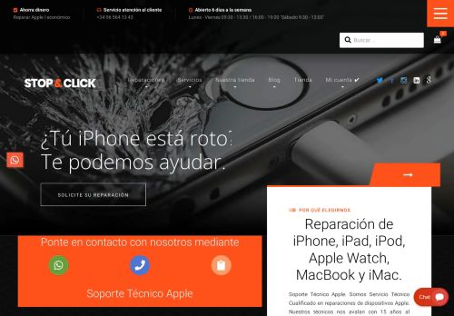 Stop & Click:  Servicio Técnico Experto Apple, Reparar iPhone, Reparar Mac, Reparar iPad.