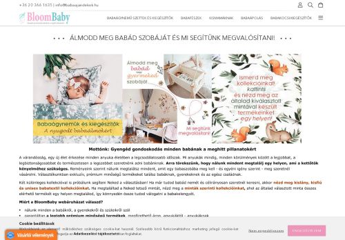 BloomBaby webáruház  www.babaajandekok.hu