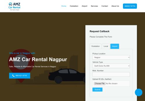 AMZ Car Rental Services - Car Rental Nagpur for Outstation | Car Hire | Cab Service | Taxi Services