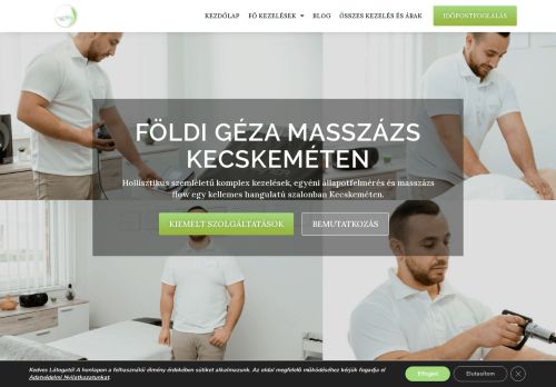 Földi Géza gyógymasszőr és mozgásterapeuta - komplex kezelések a fájdalom ellen