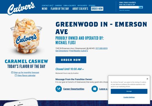 culvers.com/restaurants/greenwood-in-emerson-ave