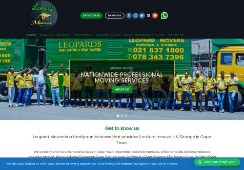 Leopard Movers - Furniture Removals - Moving Company - Removals Western Cape - Cape Removals