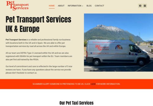 Pet Transport Services