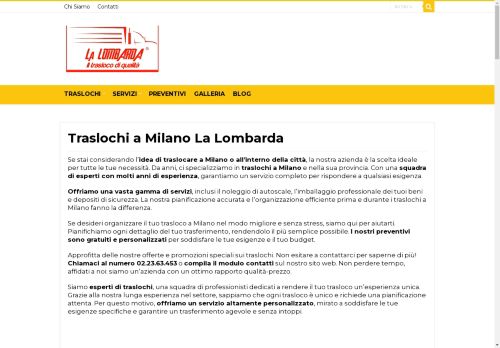 La Lombarda Traslochi | Traslochi Milano