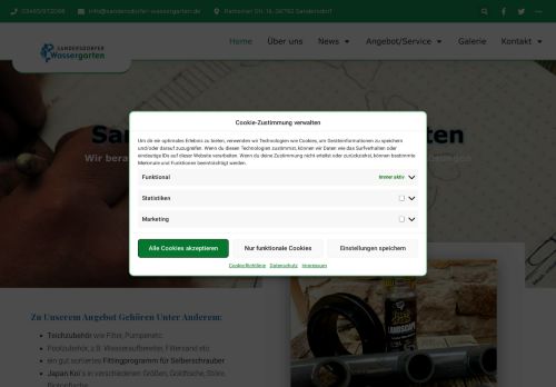 Teichshop, Koihändler und Teichbau für Sachsen-Anhalt - Sandersdorfer-Wassergarten