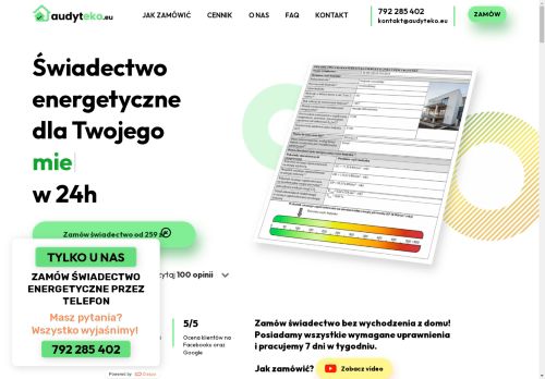 audyteko.eu - Świadectwa Charakterystyki Energetycznej 24/7