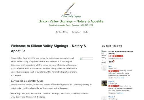 San Jose Mobile Notary Services SV Signings