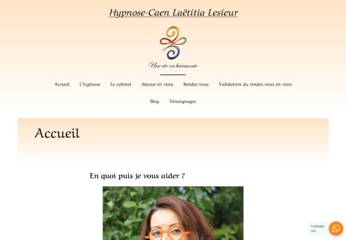 Laëtitia Lesieur Hypnose / Hypnothérapie Caen (anti-stress, anti-tabac, gestion du poids )