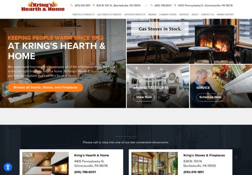 Fireplace Store in Bechtelsville u0026 Schnecksville, PA | Kring's Hearth u0026 Home