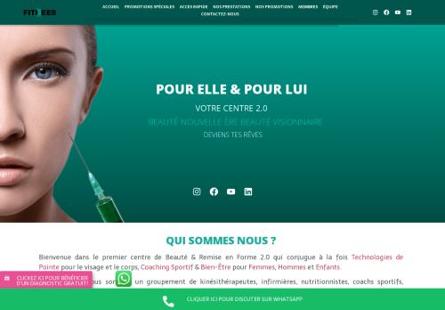 FITBEES Centre 2.0 de Soins: Visage & Corps + Amincissement + Épilation Définitive + Fitness