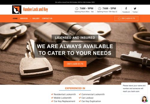 handeelockandkey.com