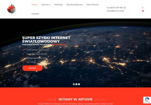 ARTUS INTERNET ŚWIATŁOWODOWY