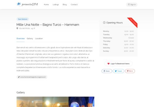 Mille Una Notte – Bagno Turco – Hammam