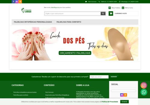 Loja de Palmilhas Ortopédicas