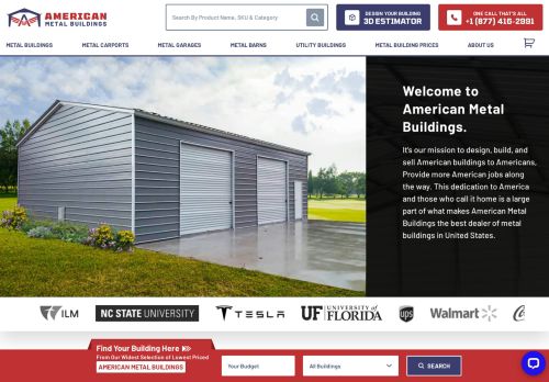 40x35x12 Vertical Roof Garage - American Metal Buildings