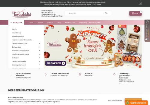 Tortastúdió- Tortadekor, cukrászati kiegészítők és alapanyagok