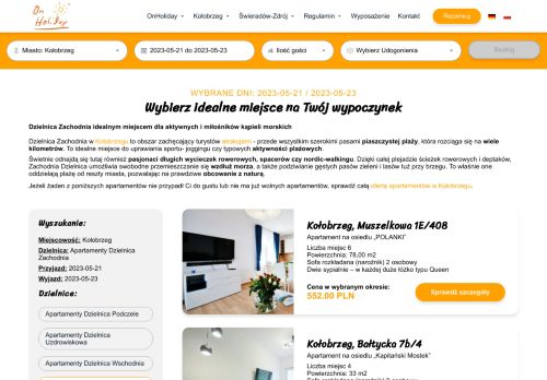 OnHoliday Apartamenty Kołobrzeg, Dzielnica Zachodnia