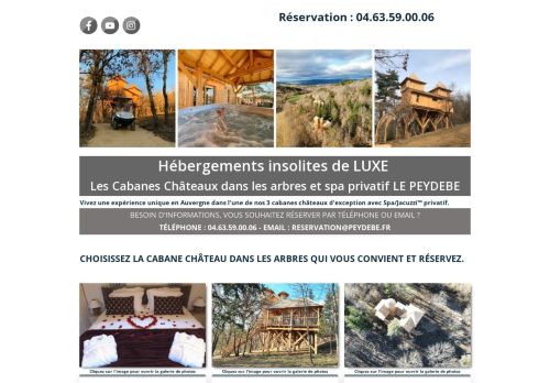 Cabanes Châteaux & spa privatif dans les arbres Le Peydébé - Auvergne