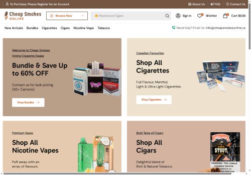 Buy Cheap Cigarettes & Tobacco Online in Canada
