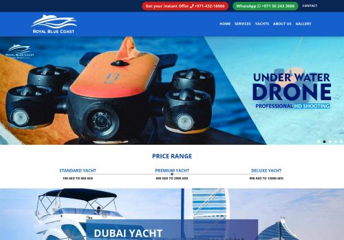 Royal Blue Coast- Luxury Yachts charter Dubai